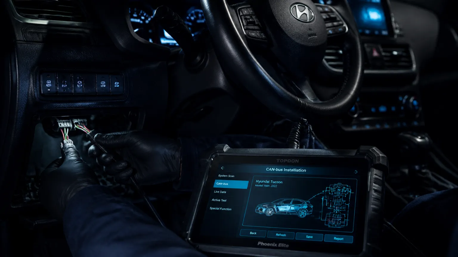 Установка сигнализации на Hyundai Tucson